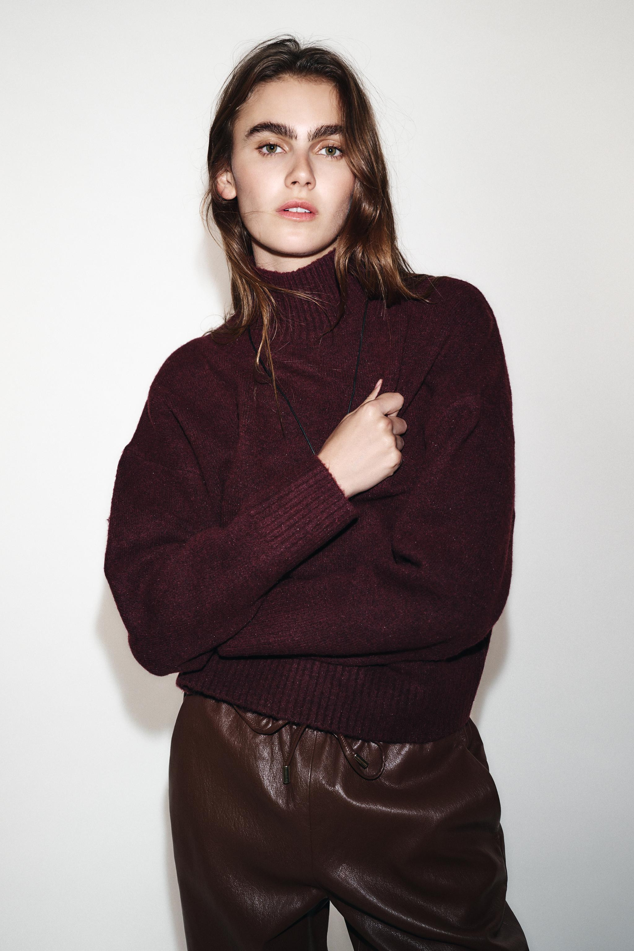 SOFT KNIT HIGH NECK JUMPER | Zara US