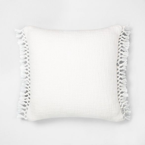 Knotted Fringe Pillow - Hearth & Hand™ with Magnolia | Target