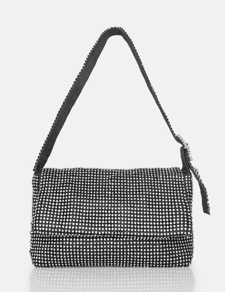 The Luella Black Diamante Bag | Public Desire