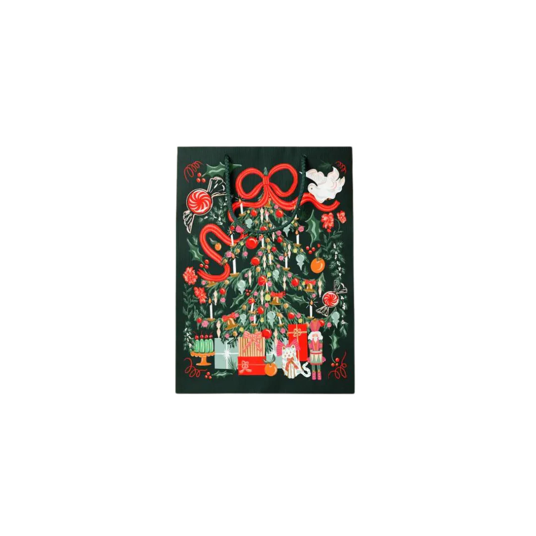 Jolly Christmas Tree Gift Bag | Pink Antlers