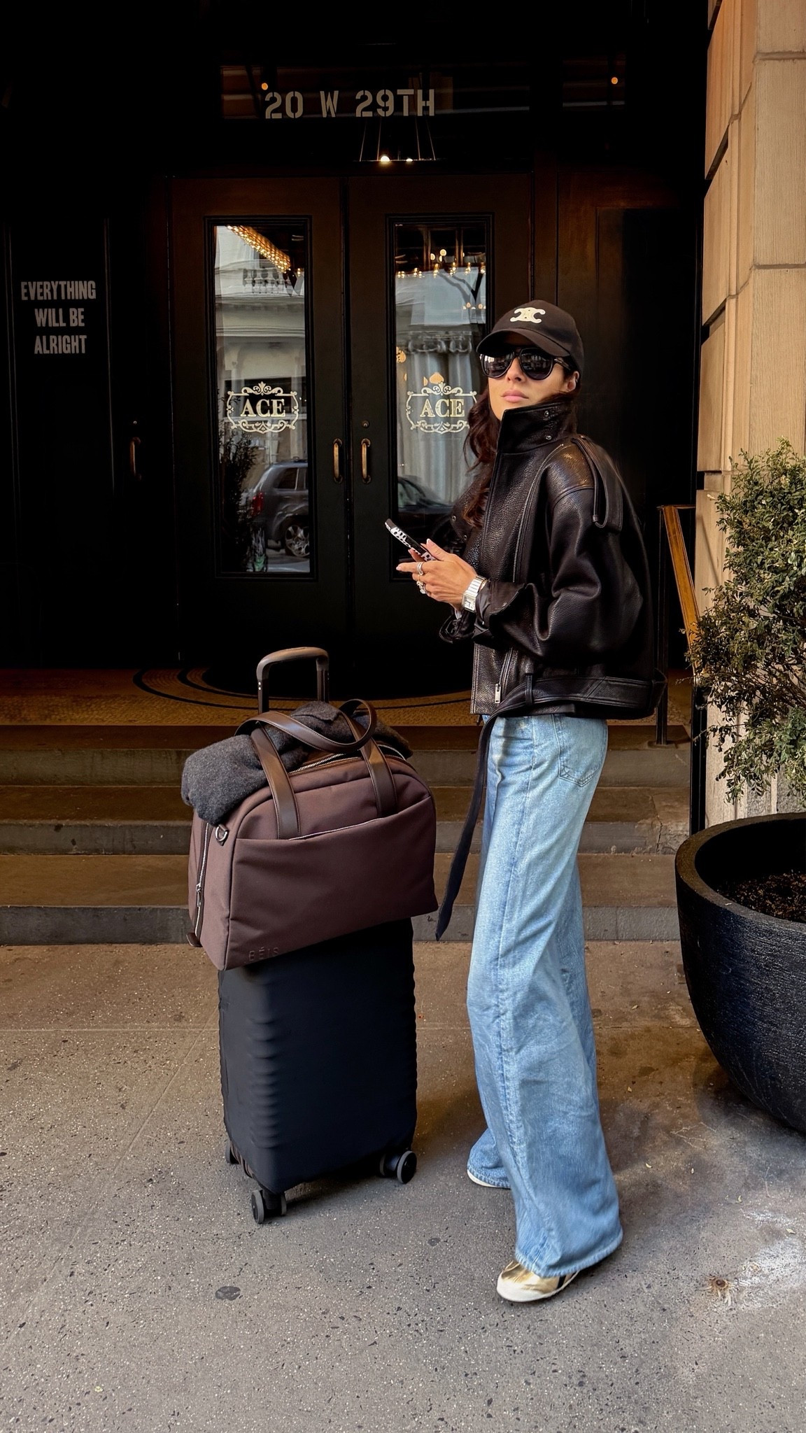 Today’s travel day look SD-> NYC 
Jacket XS, size down runs generous 
Denim 24, size down

#LTKOver40 #LTKSeasonal