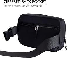 Belt bag Fanny pack crossbody bags for women Everywhere belt bag (black) | Amazon (US)