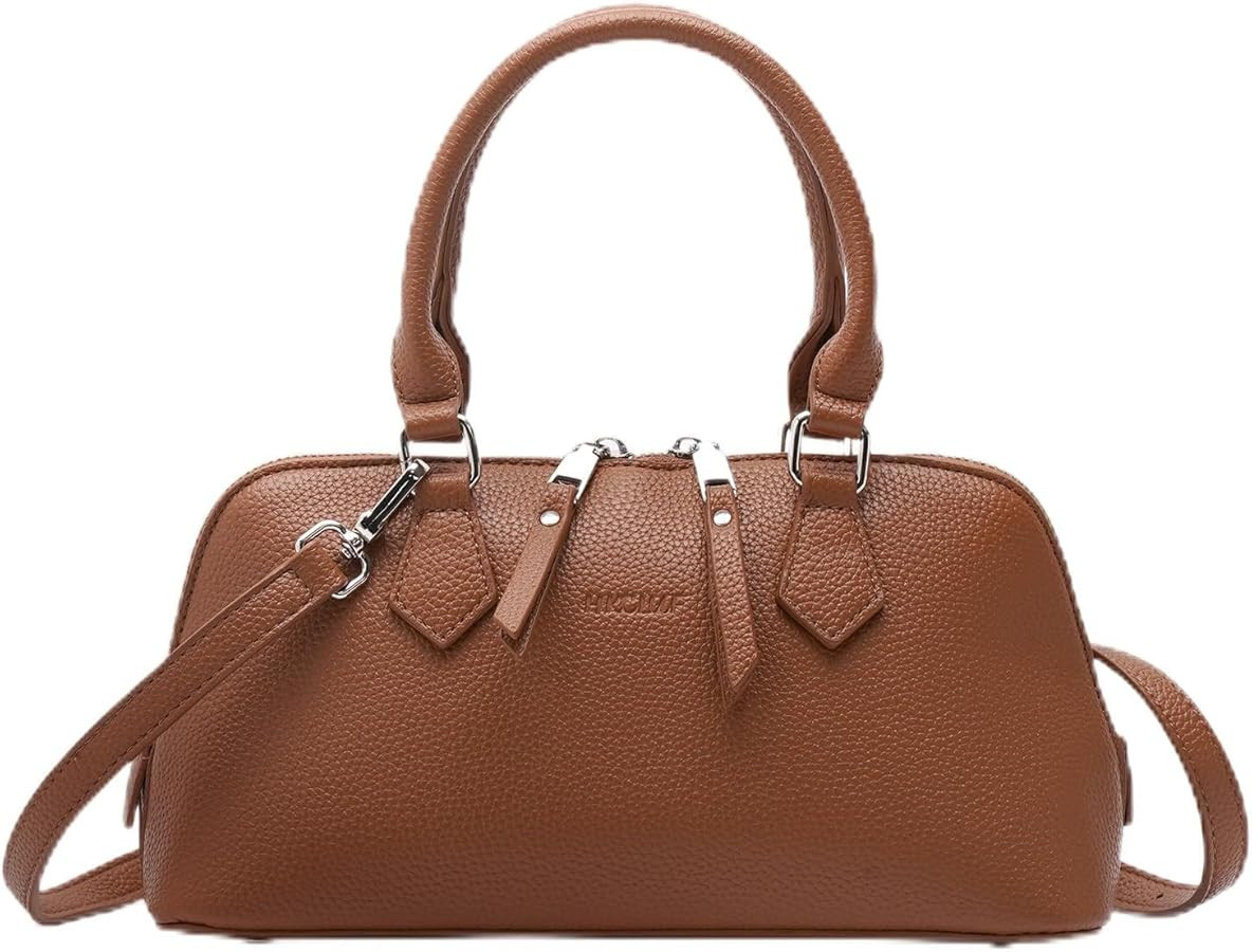 Women's Top Handle Crossbody Bags PU Leather Satchel Bags with Detachable Strap Purse for Women | Amazon (US)