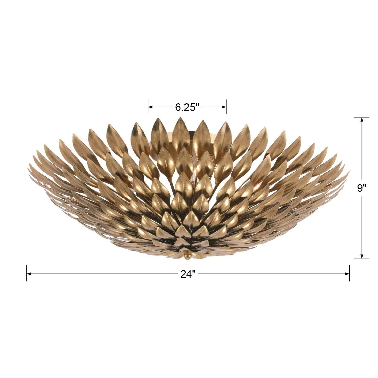 Broche 24 Inch 6 Light Flush Mount by Crystorama | 1800 Lighting