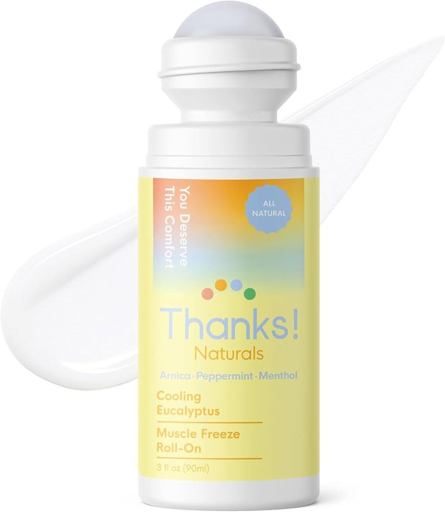 Muscle Freeze Roll On, Cooling Eucalyptus, Vegan, Cold Pressed Formula with Jojoba Oil, Vitamin E... | Amazon (US)