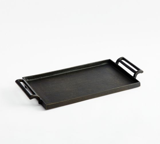 Antiqued Metal Decorative Trays | Pottery Barn (US)