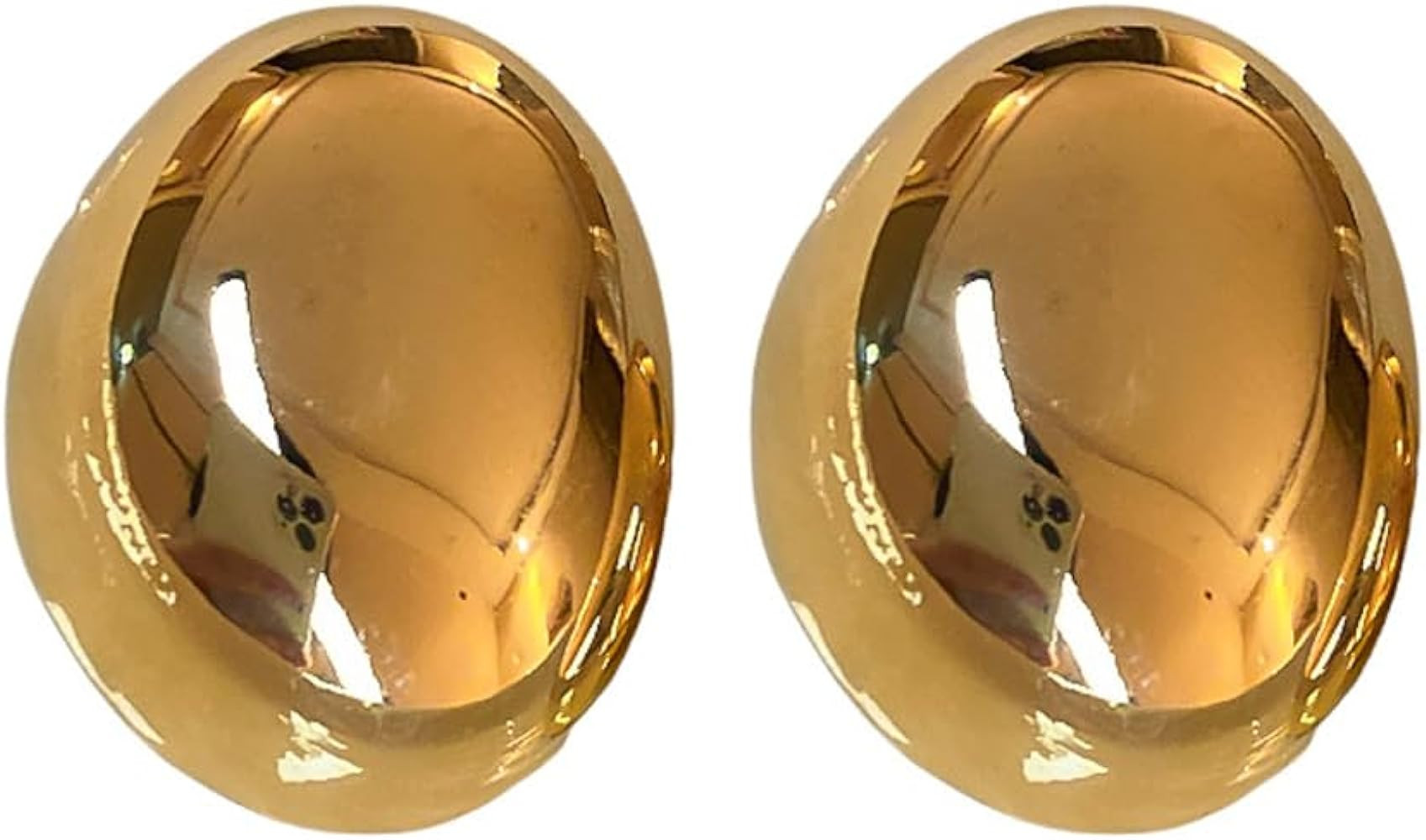 Chunky Gold Round Earrings for Women Lightweight Hypoallergenic Gold Statement Earrings Trendy Te... | Amazon (US)