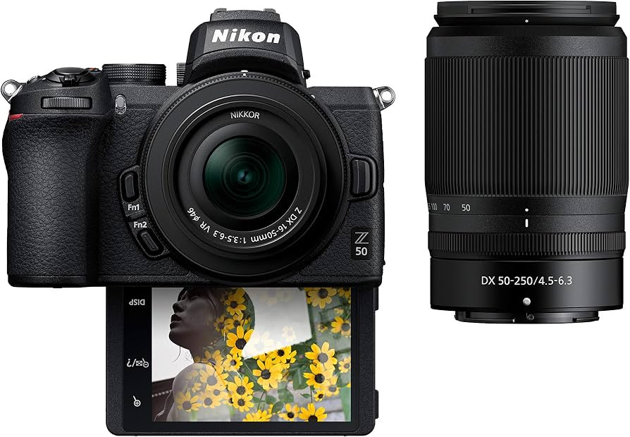 Nikon Z 50 with Two Lenses | Compact mirrorless stills/video camera with wide-angle and telephoto... | Amazon (US)