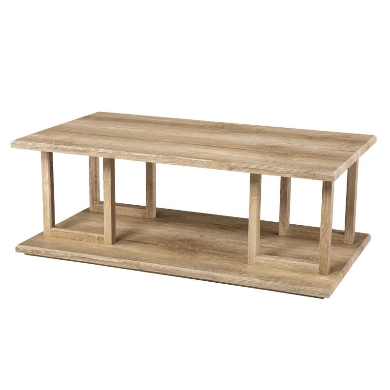 Tyler Floor Shelf Coffee Table with Storage | Wayfair North America