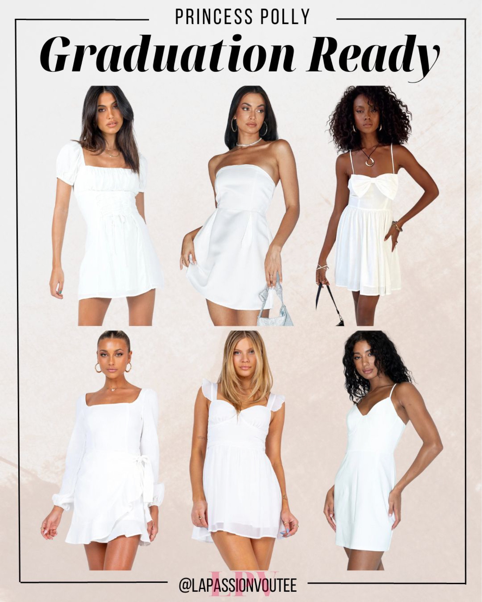 open lace back dress Princess Polly Women's Anse Sleeveless Minidress - White main image 1
