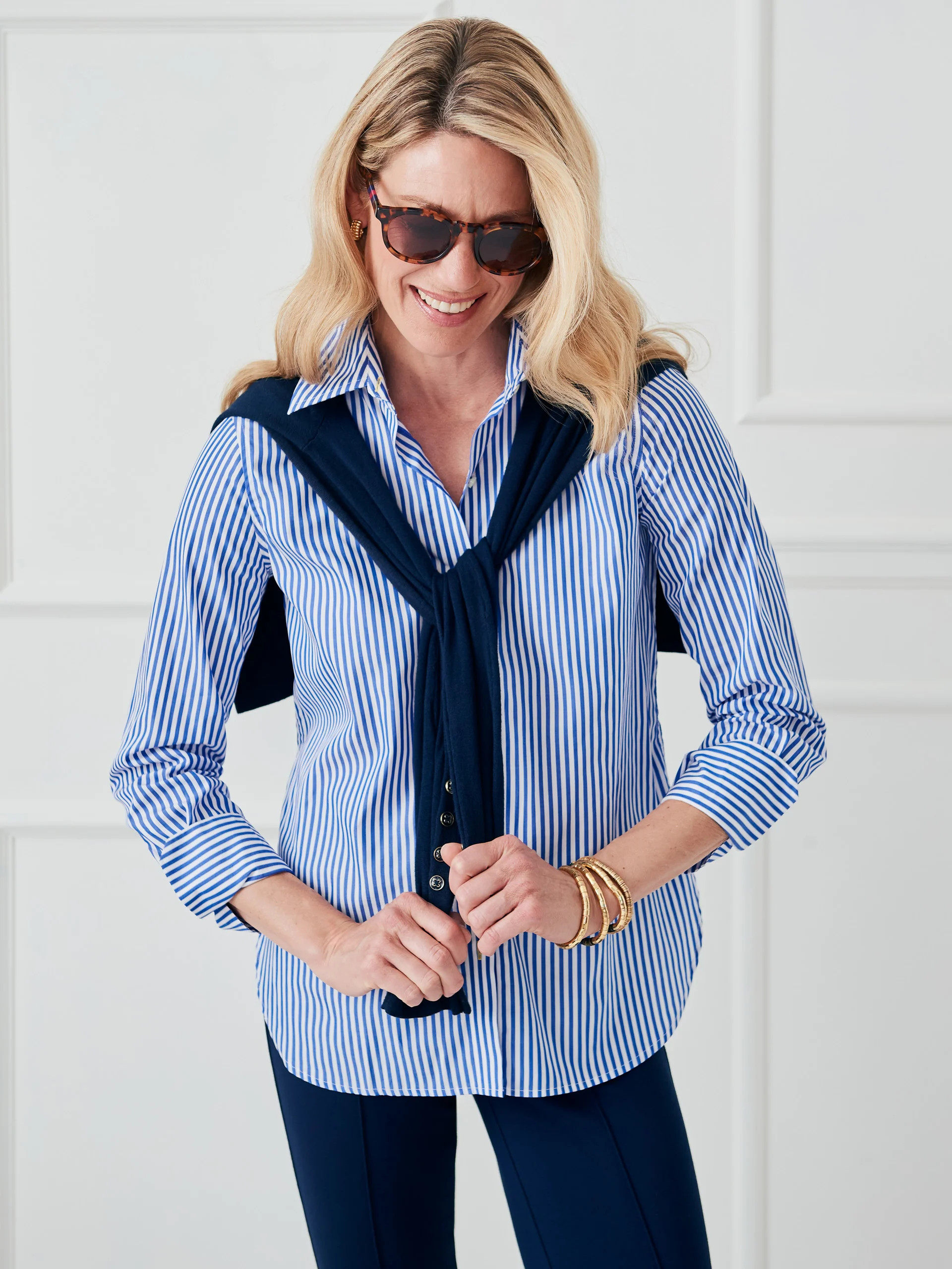 Sloane Shirt in Stripe | J.McLaughlin