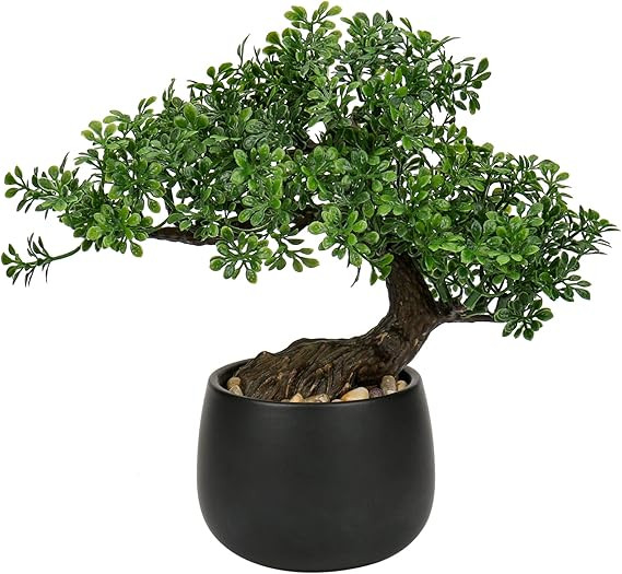 Artificial Bonsai Tree Juniper Faux Plants Indoor Fake Plants Decor with Ceramic Pots for Home Ta... | Amazon (US)