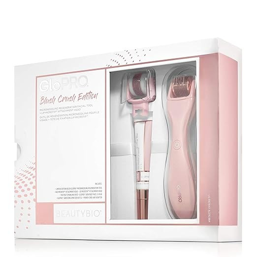 GloPRO BeautyBio Tool: Blush Crush Set. Face and Lip Microneedling Rejuvenation Tool plus The Pou... | Amazon (US)