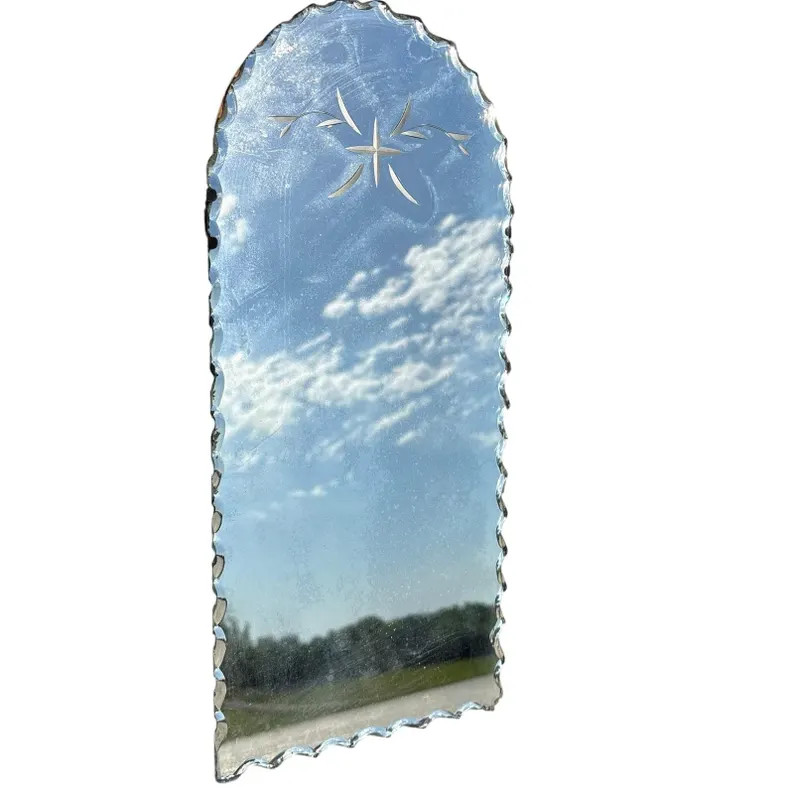Vtg 1930\u2019s Arched Frameless Etched Mirror Art Deco Tall Scalloped Pie Crust 18\u201dh - Etsy | Etsy (Global)