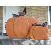 Hand Painted Wood Pumpkins Rustic Fall Decor | Etsy (US)