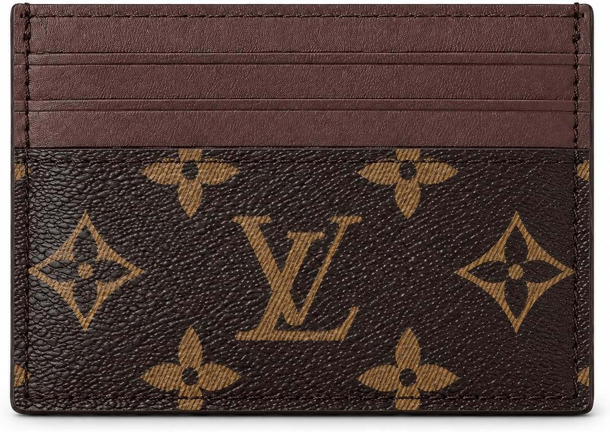Brown Leather Card Holder Wallet RFID Blocking 7 Slots and Pocket | Amazon (US)
