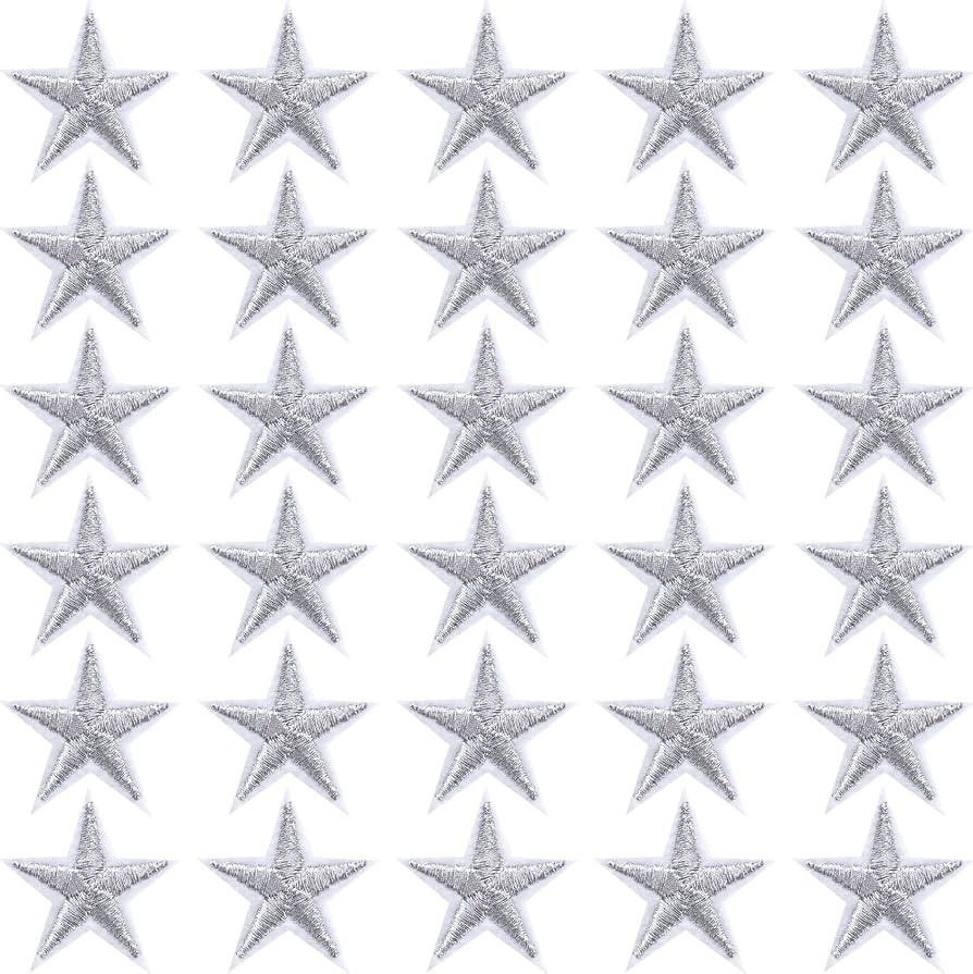 PAGOW 30 Pcs Star Iron on Patch, 1 Inch Sew on Star Embroidered Patches, Iron on Patches Embellis... | Amazon (US)