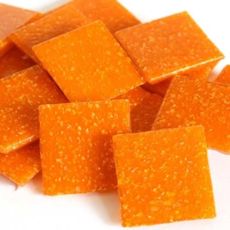 Mandarin Orange Vitreous Glass Mosaic Tiles - 25 Tiles  - 3/4 inch - mosaic supplies | Etsy (Global)