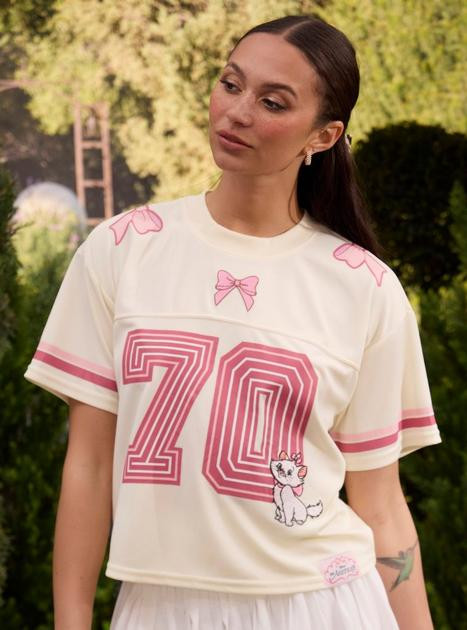 Disney The Aristocats Marie Women's Cropped Football Jersey - BoxLunch Exclusive | BoxLunch