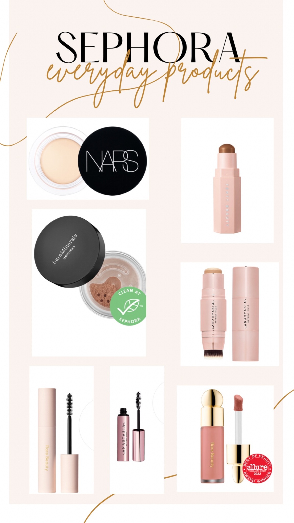 My current everyday makeup line up. 

Sephora sale! 

#LTKbeauty #LTKsalealert #LTKunder100