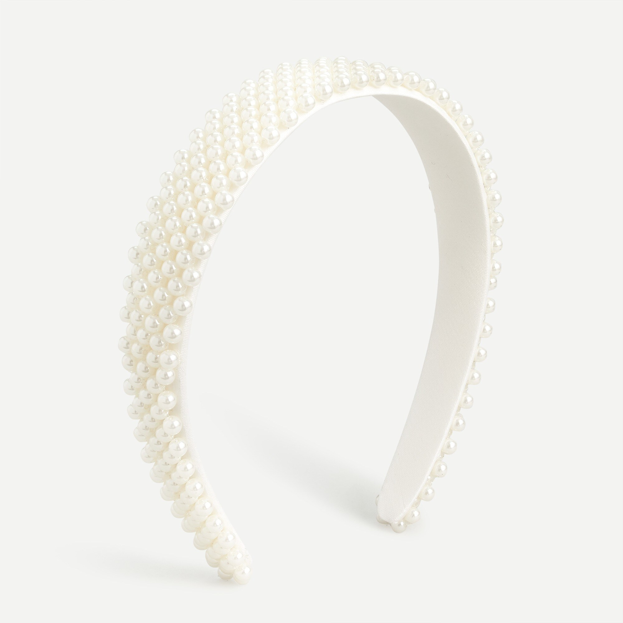 Wide pearl headband | J. Crew US