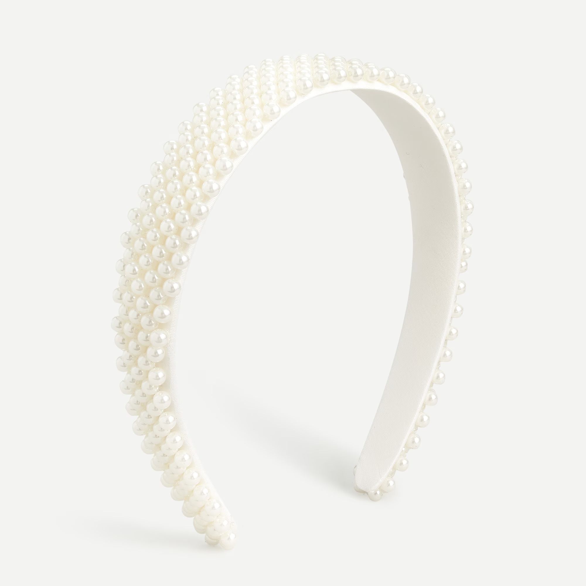 Wide pearl headband | J.Crew US