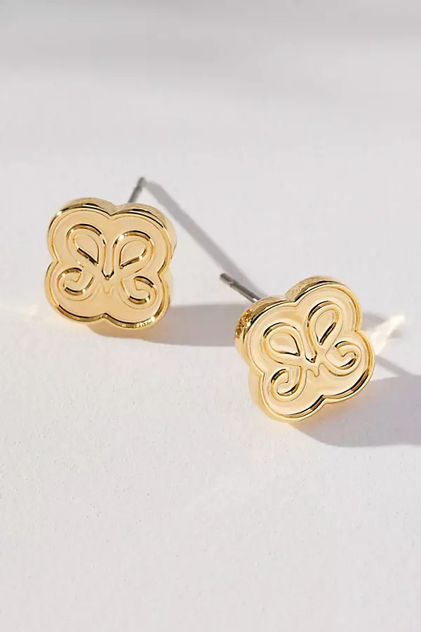 Maeve Logo Stud Earrings | Anthropologie (US)