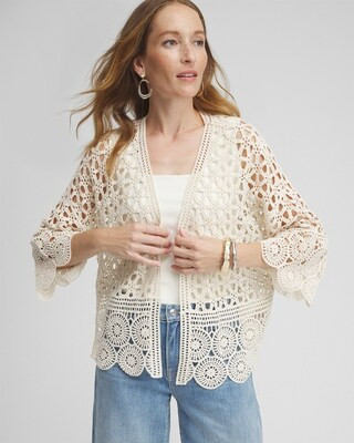 Crochet Cotton Kimono | Chico's