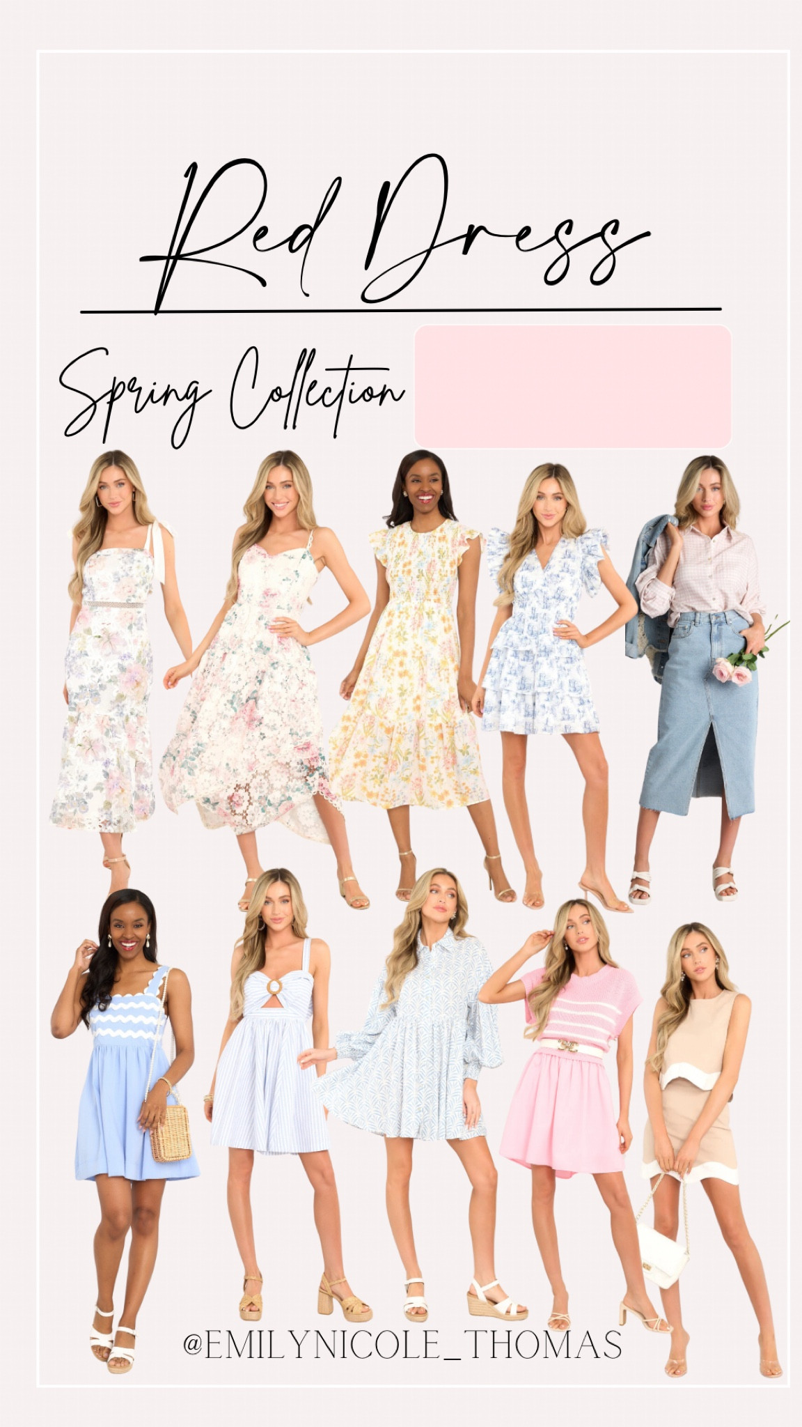 These NEW spring dresses are perfect for Easter, brunches, & summer vacations👗💐

Normally I wear a size small but it does vary on description/length if I size up to a medium:)

Red Dress Boutique, spring dresses, summer dresses, spring outfits, spring dresses, maxi dresses, mini dresses, floral dresses, Easter dresses, Easter outfits, resort wear, & vacation outfit

#LTKSpringSale #LTKSeasonal #LTKstyletip