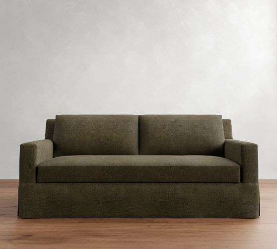 York Square Arm Slipcovered Sofa (60"-108") | Pottery Barn (US)
