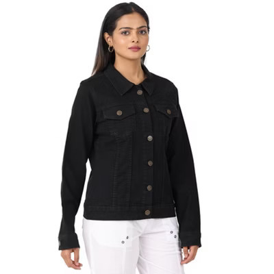 da-sh Women's Black Denim Jean Jacket Small | Target