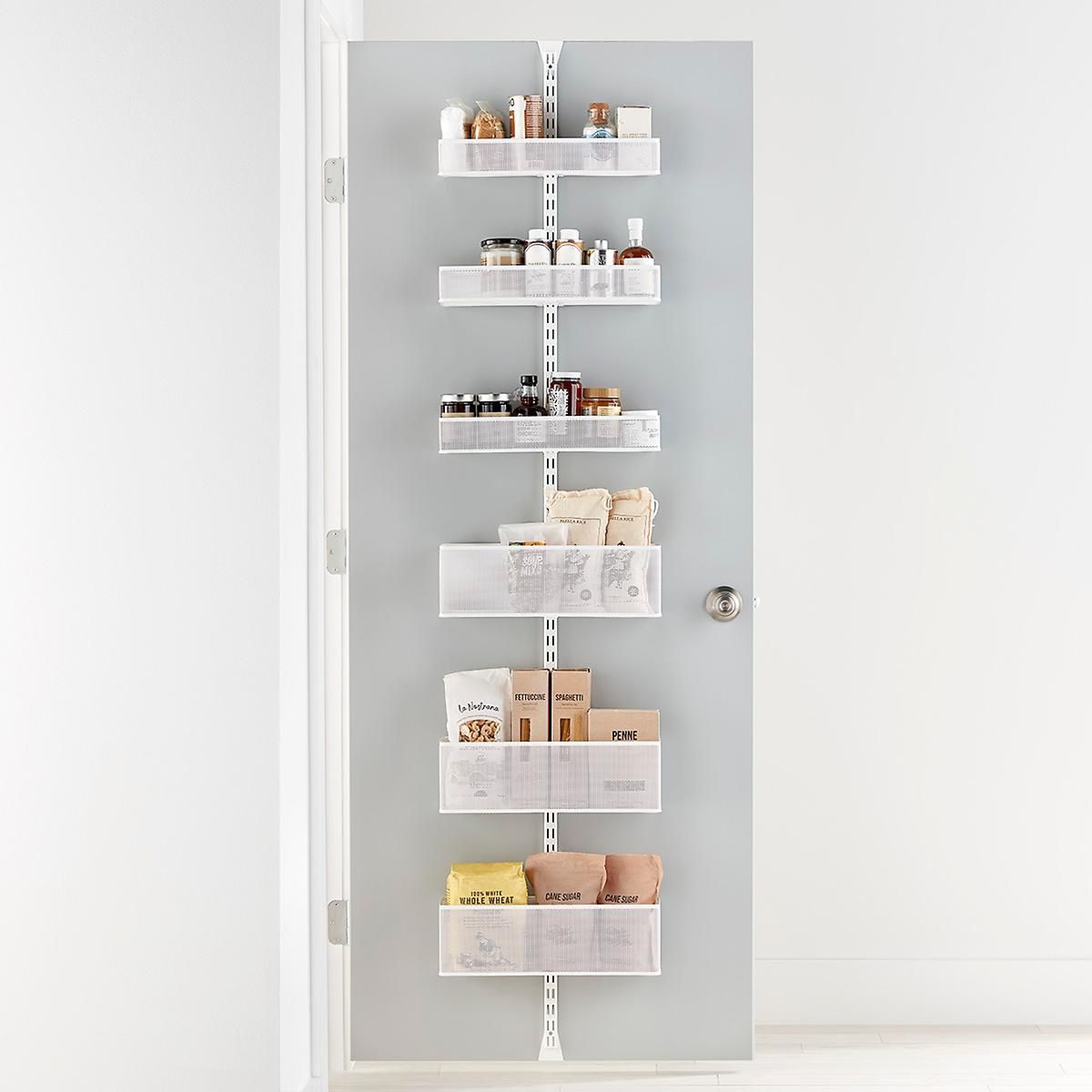 Elfa Utility Mesh Over the Door Rack White | The Container Store