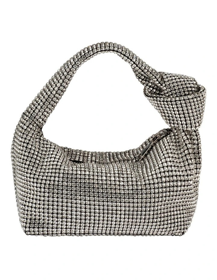 Polly Crystal Shoulder Bag in Silver | Myer