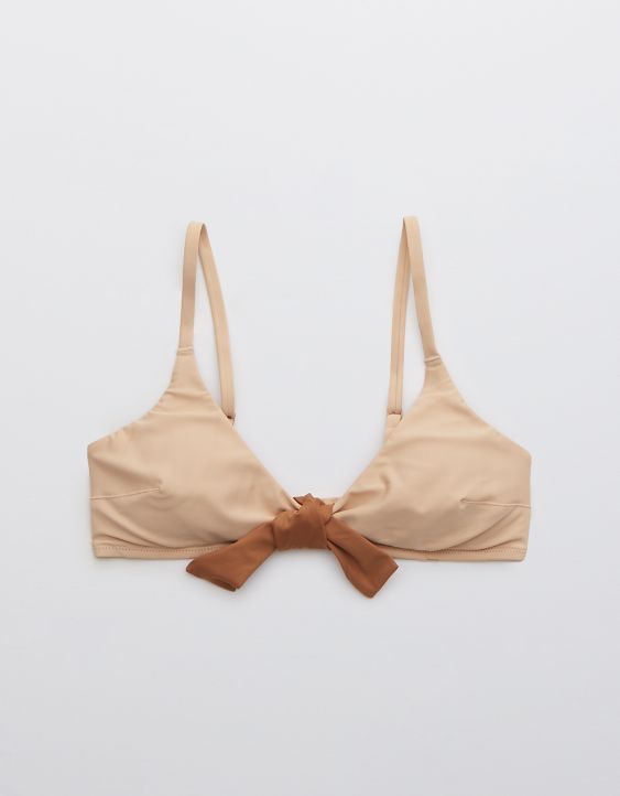 Aerie Tie Front Scoop Bikini Top | American Eagle Outfitters (US & CA)