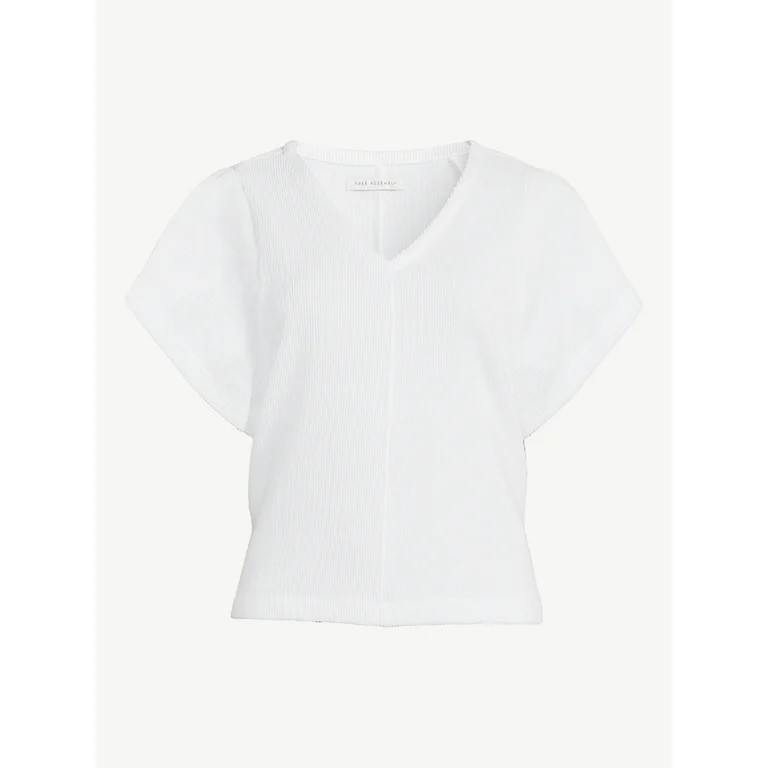 Free Assembly Women's Flounce Sleeve Top | Walmart (US)