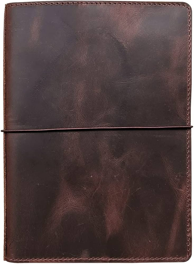 newestor Travelers Notebook Cover with Inner Pockets, Card Slots and Pen Holder, A5 Size, Dark Br... | Amazon (US)