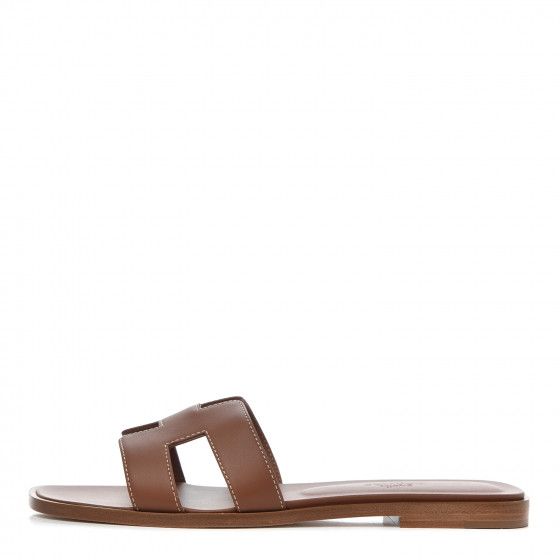 Box Calfskin Oran Sandals 36.5 Gold | Fashionphile