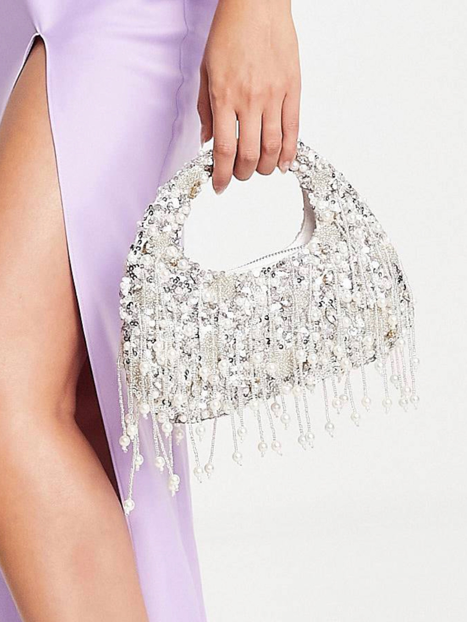 Asos Design pearl beaded fringe handbag clutch purse 

#LTKstyletip #LTKFind #LTKGiftGuide