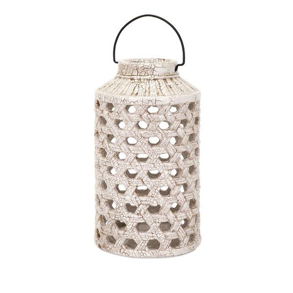 Verandah Large Cutwork Ceramic Lantern | Bed Bath & Beyond