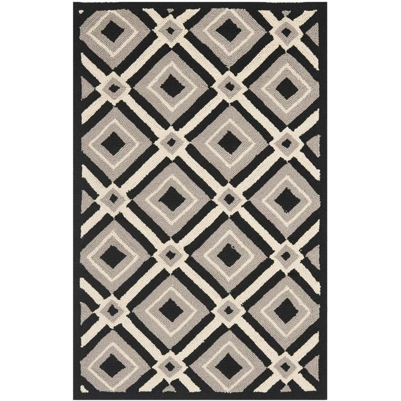 Safavieh Four Seasons Black Indoor Rug - Runner 2'6 x 4' | Cymax Stores