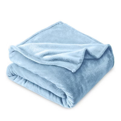 Light Blue Microplush Kid Fleece Blanket by Bare Home | Target