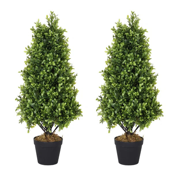 30'' Faux Boxwood Plant in Pot | Wayfair North America