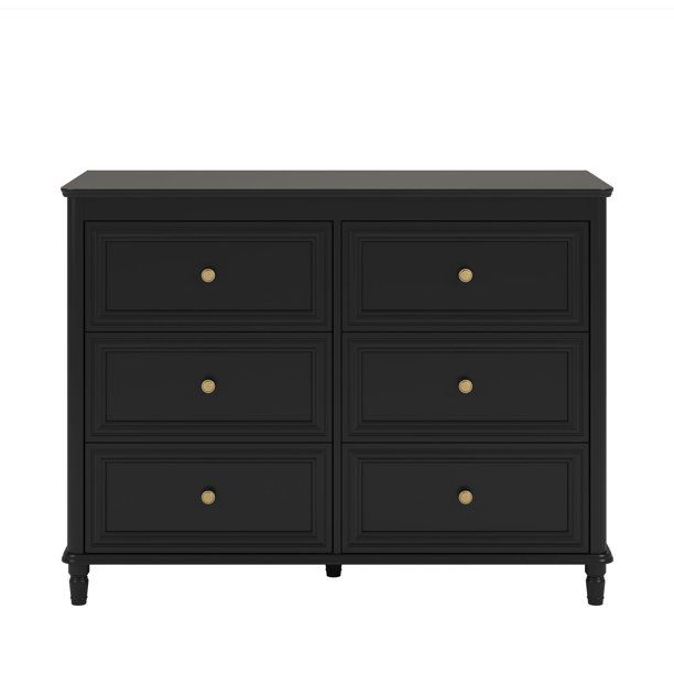 Little Seeds Piper 6-Drawer Dresser, Black - Walmart.com | Walmart (US)