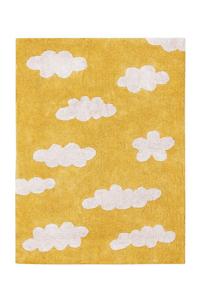 WASHABLE RUG CLOUDS MUSTARD | Lorena Canals