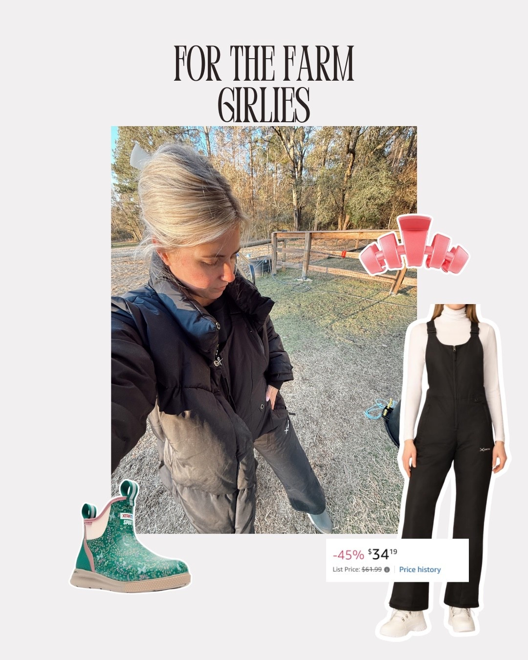 For the colder mornings | these have been the BEST bibs & they’re on sale 🚨🐴✨ also the Xtra tuffs are a must! & I’m loving this floral #amazon

#LTKdayinmylife #LTKgrwm