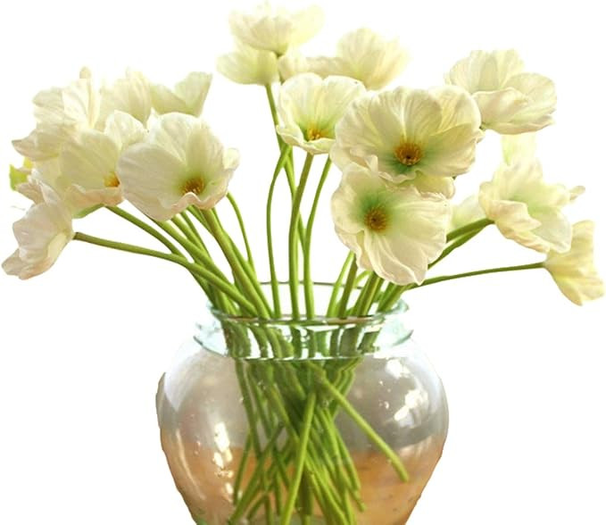 10 PCS High Quaulity Fresh Artificial Mini Real Touch PU/ latex Corn Poppies Decorative Silk fake... | Amazon (US)