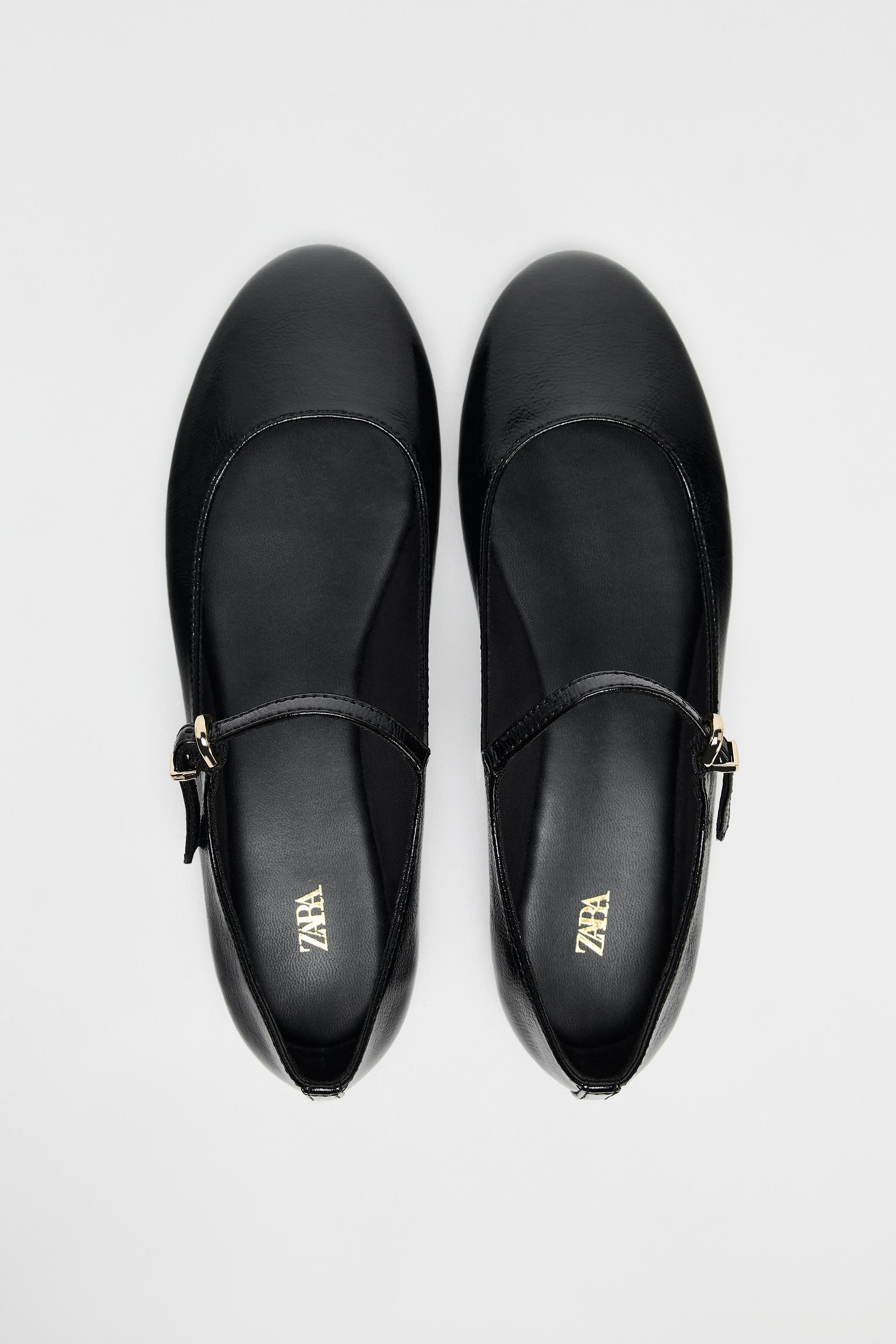 PATENT EFFECT BALLET FLATS | Zara US