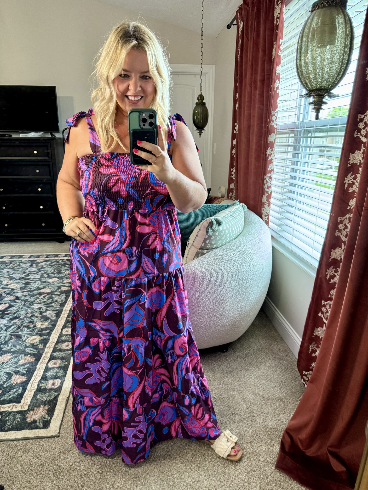 Loooove this Amazon floral maxi dress so much, I have it in 4 color ways 😂 true to size & the bow strap detail is so cute! 

#LTKMidsize #LTKOver40 #LTKPetite