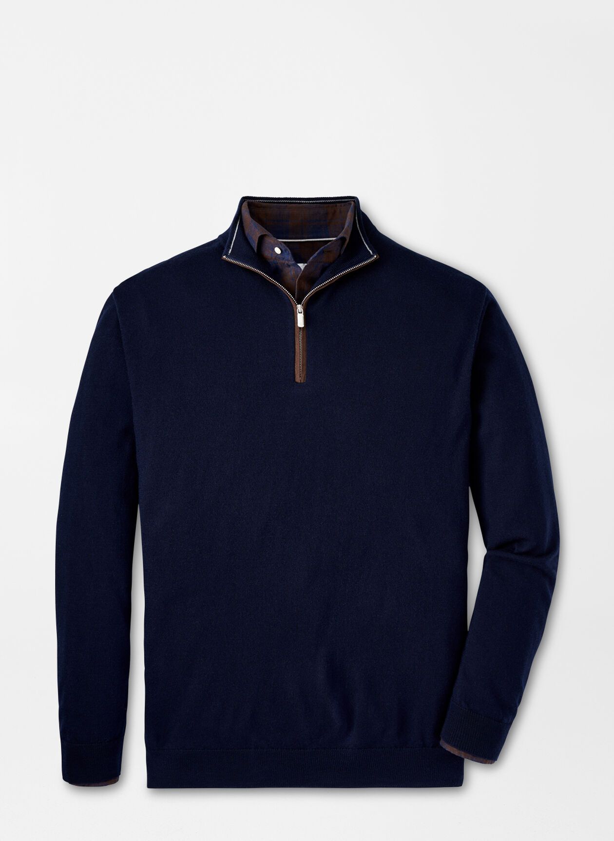 Autumn Crest Suede Trim Quarter-Zip | Peter Millar