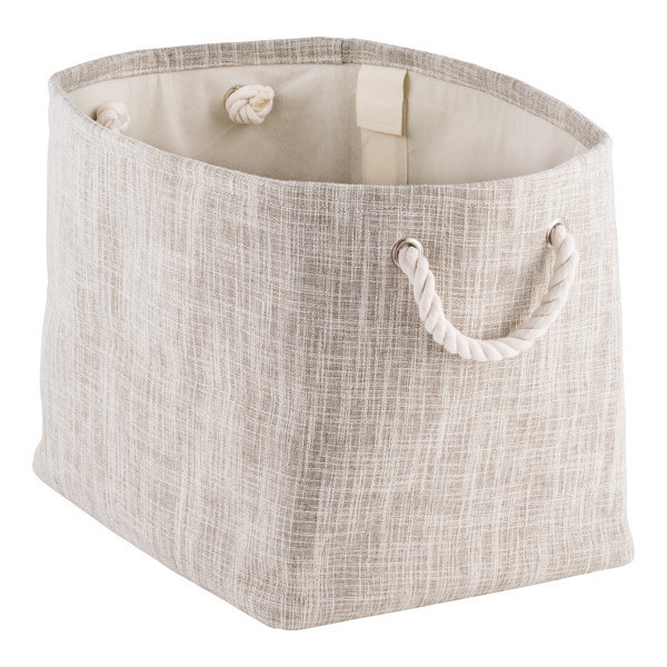 Flax Storage Bin With Rope Handles | The Container Store